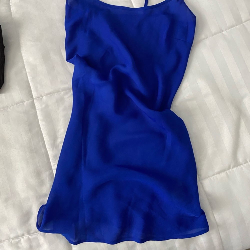 BLUE SLIP DRESS - Picture 2 of 2